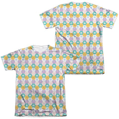 Adventure Time Hexagon Pattern (Front/Back Print) Men's Regular Fit Poly Cotton Short-Sleeve T-Shirt