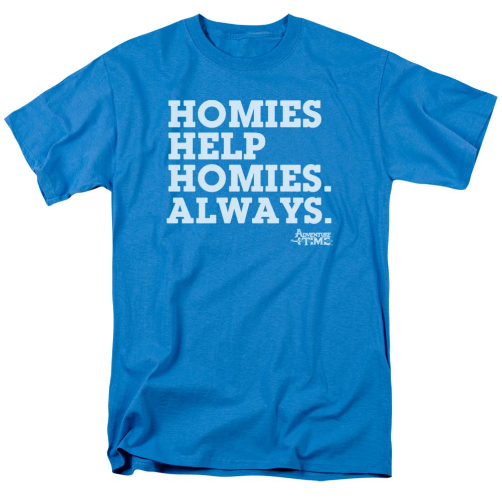 Adventure Time Homies Help Homies Men's 18/1 Cotton Short-Sleeve T-Shirt
