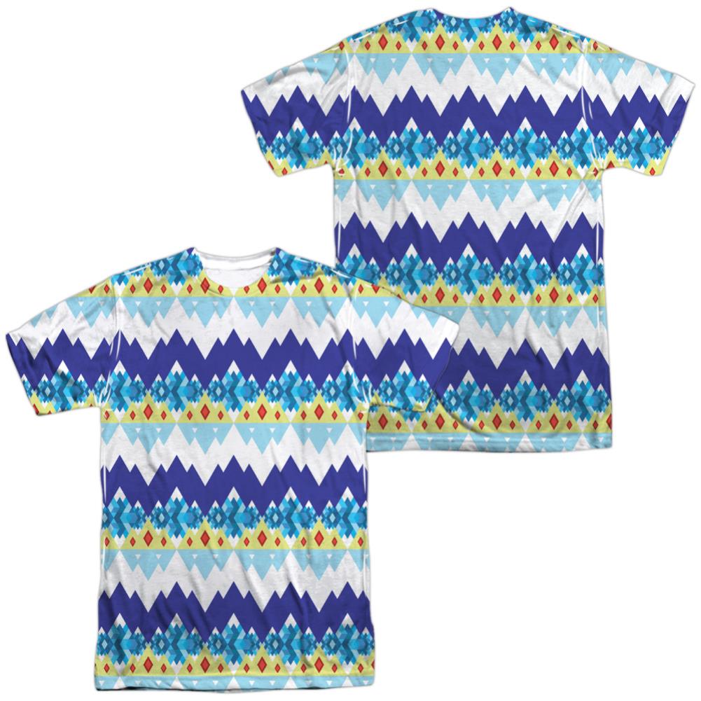 Adventure Time Ice King Geometric (Front/Back Print) Men's Regular Fit Polyester Short-Sleeve T-Shirt