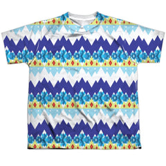 Adventure Time Ice King Geometric Youth Regular Fit Poly Short-Sleeve T-Shirt