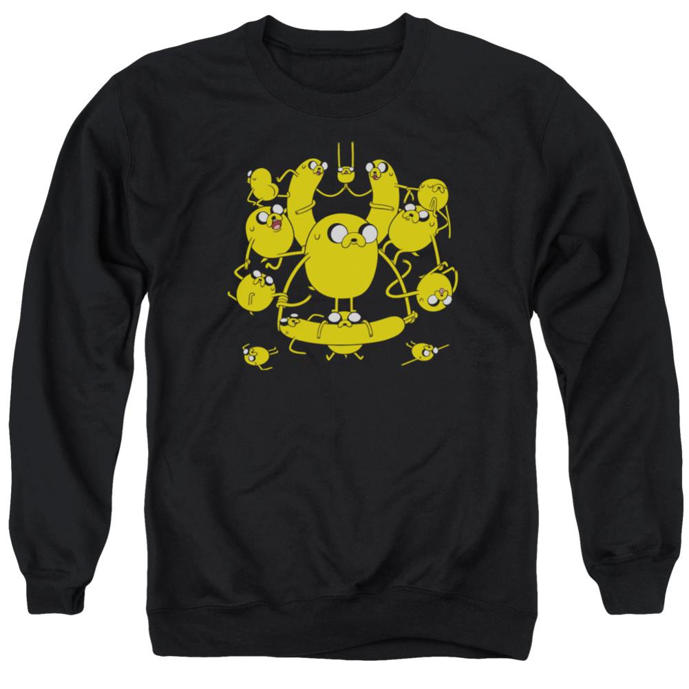 Adventure Time Jakes Men's Crewneck 50 50 Poly Long-Sleeve T-Shirt