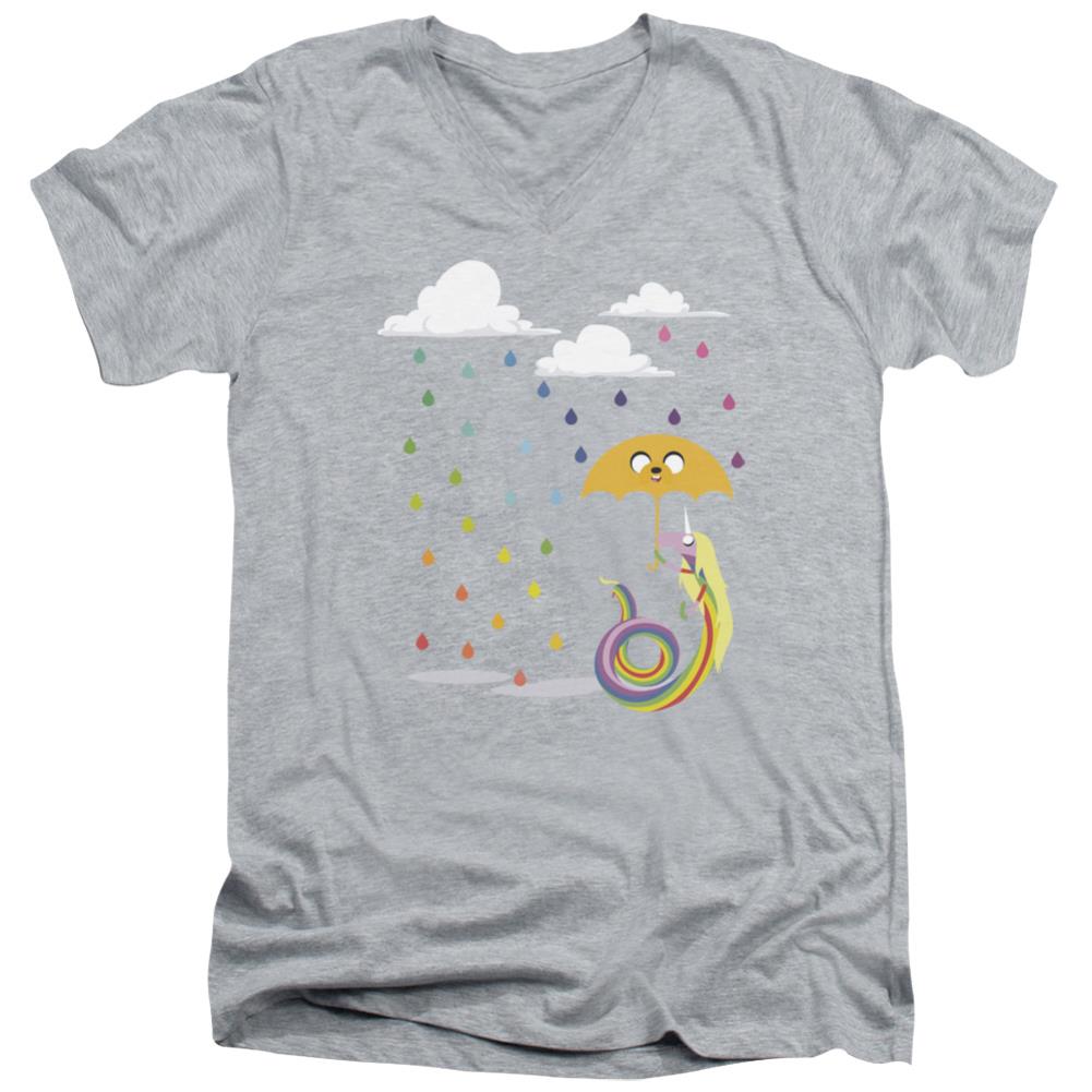 Adventure Time Lady In The Rain Men's 30/1 Cotton Slim V-Neck T-Shirt