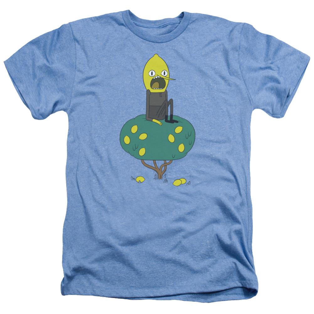 Adventure Time Lemongrab Men's 30/1 Heather 60 40 Poly Short-Sleeve T-Shirt
