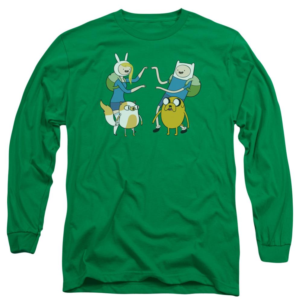 Adventure Time Meet Up Men's 18/1 Cotton Long-Sleeve T-Shirt