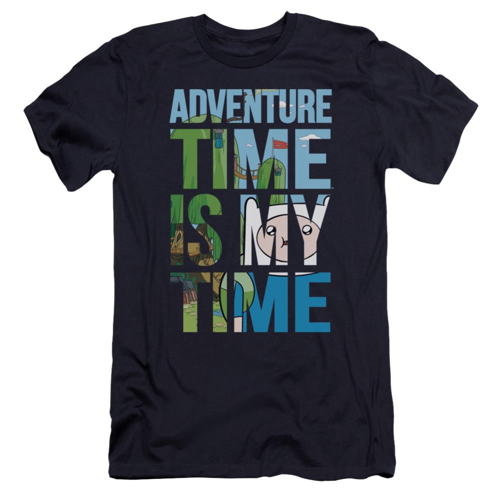 Adventure Time My Time Men's Ultra-Soft 30/1 Cotton Slim Short-Sleeve T-Shirt