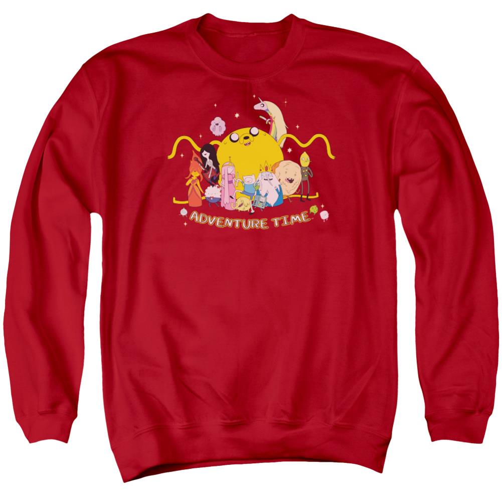 Adventure Time Outstretched Men's Crewneck 50 50 Poly Long-Sleeve T-Shirt