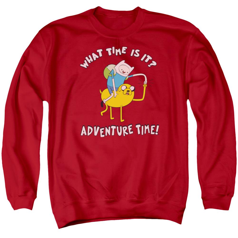 Adventure Time Ride Bump Men's Crewneck 50 50 Poly Long-Sleeve T-Shirt