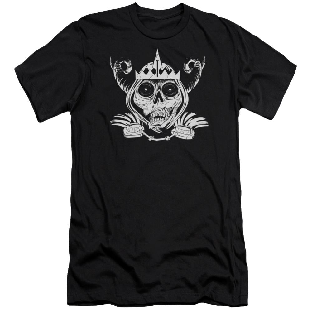 Adventure Time Skull Face Men's Ultra-Soft 30/1 Cotton Slim Short-Sleeve T-Shirt