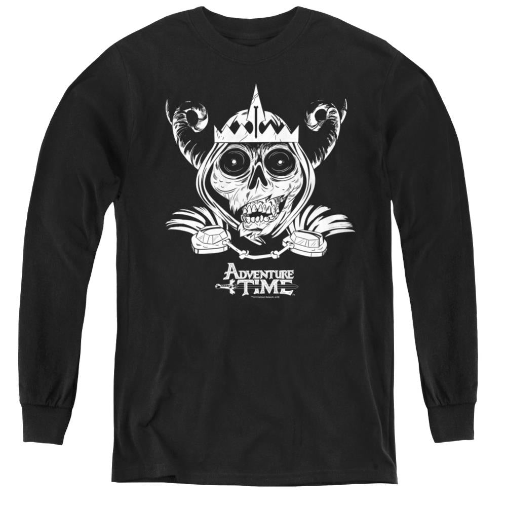 Adventure Time Skull Face Youth Long-Sleeve T-Shirt