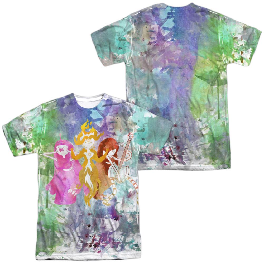 Adventure Time Three Ladies (Front/Back Print) Men's Regular Fit Polyester Short-Sleeve T-Shirt