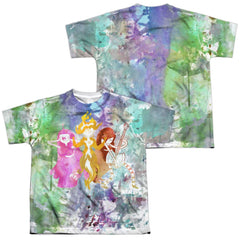 Adventure Time Three Ladies (Front/Back Print) Youth Regular Fit Poly Short-Sleeve T-Shirt