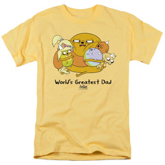 Adventure Time Worlds Greatest Dad Men's 18/1 Cotton Short-Sleeve T-Shirt