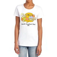 Adventure Time Worlds Greatest Dad Women's 18/1 Cotton Short-Sleeve T-Shirt