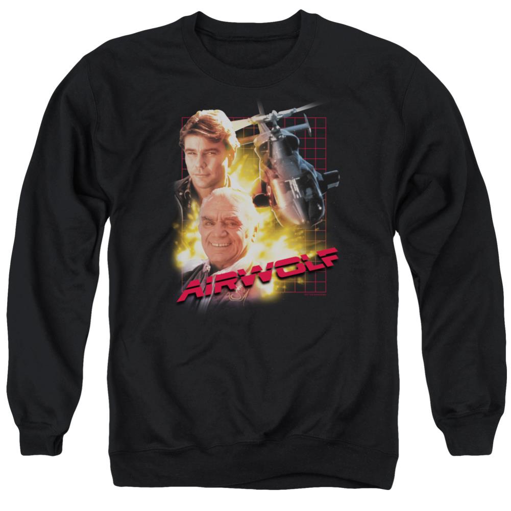 Airwolf Airwolf Men's Crewneck 50 50 Poly Long-Sleeve T-Shirt