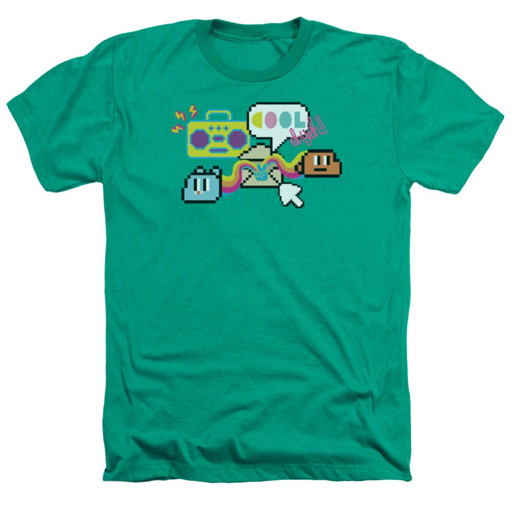 Amazing World Of Gumball Cool Oh Yeah Men's 30/1 Heather 60 40 Poly Short-Sleeve T-Shirt