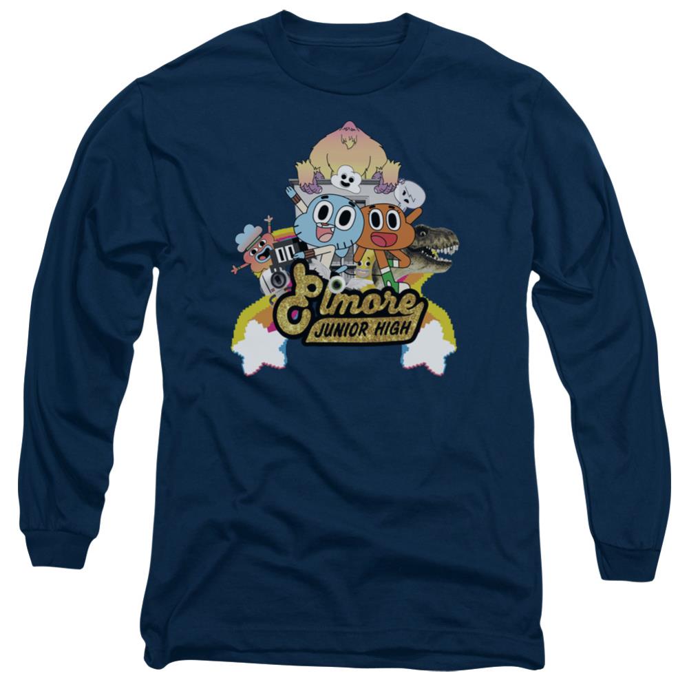 Amazing World Of Gumball Elmore Junior High Men's 18/1 Cotton Long-Sleeve T-Shirt