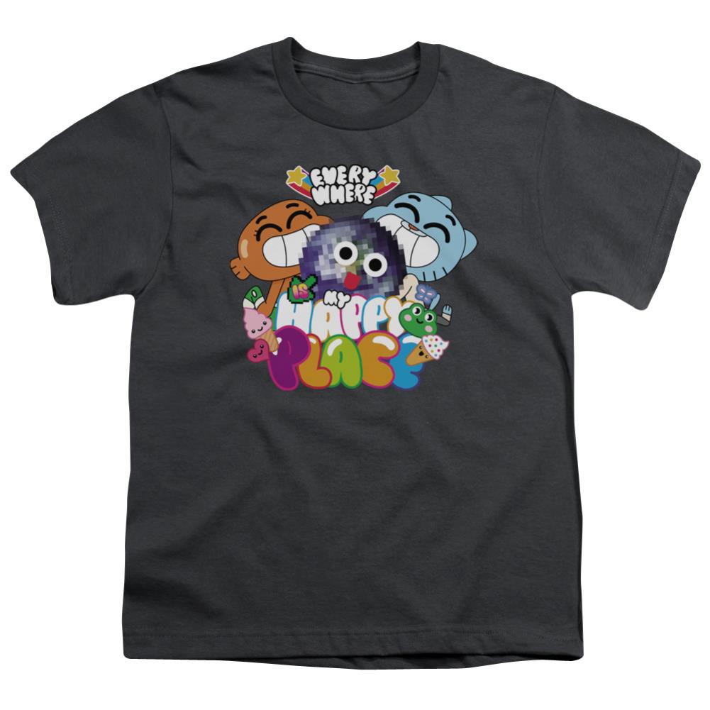 Amazing World Of Gumball Happy Place Youth 18/1 100% Cotton Short-Sleeve T-Shirt
