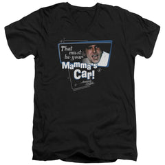 American Graffiti Mamma's Car Men's 30/1 Cotton Slim V-Neck T-Shirt