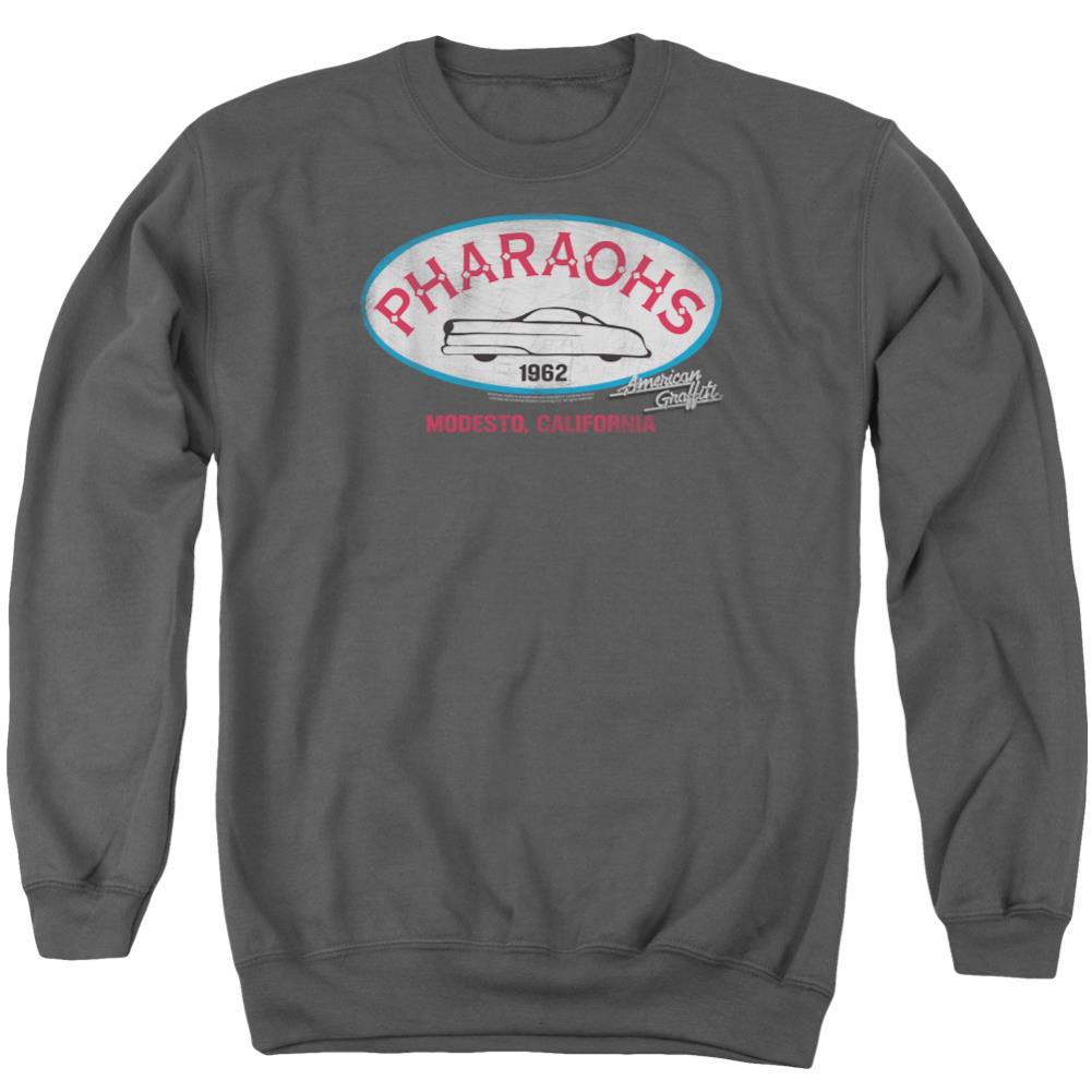American Graffiti Pharaohs Men's Crewneck 50 50 Poly Long-Sleeve T-Shirt