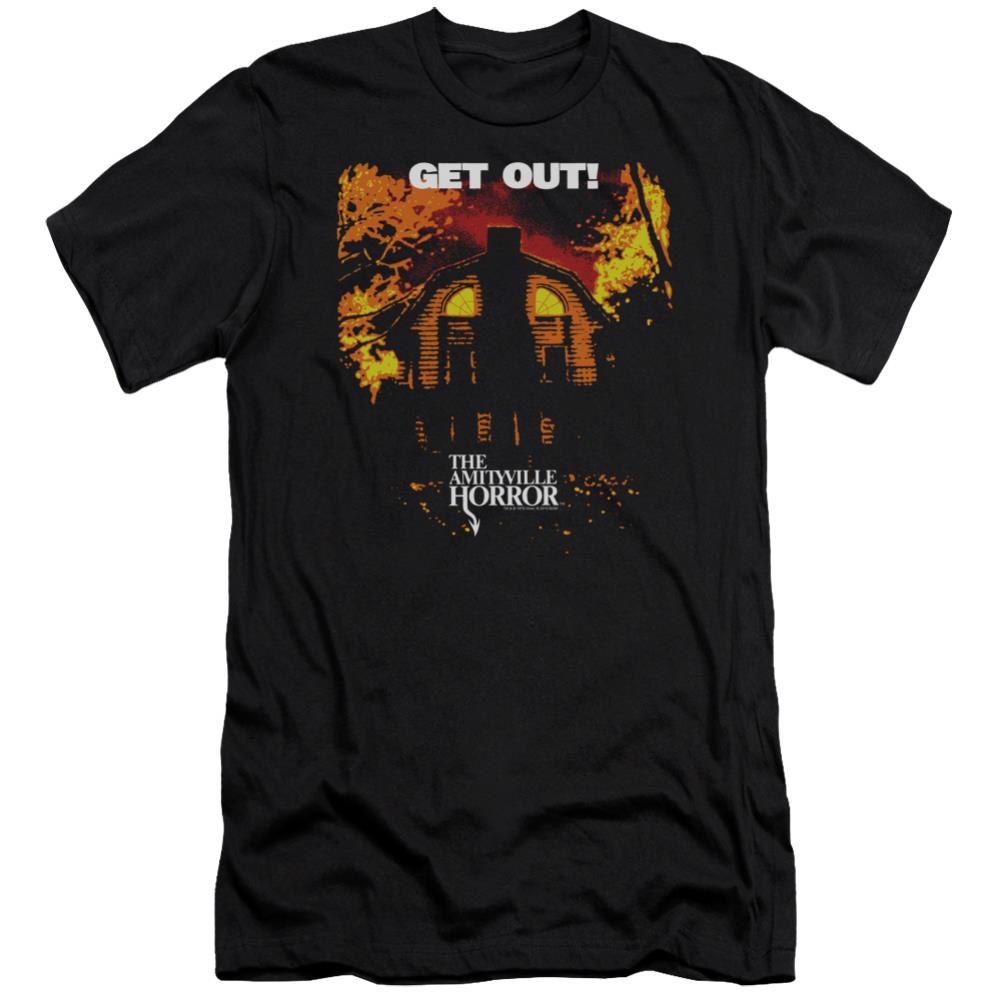 Amityville Horror Get Out Men's Ultra-Soft 30/1 Cotton Slim Short-Sleeve T-Shirt