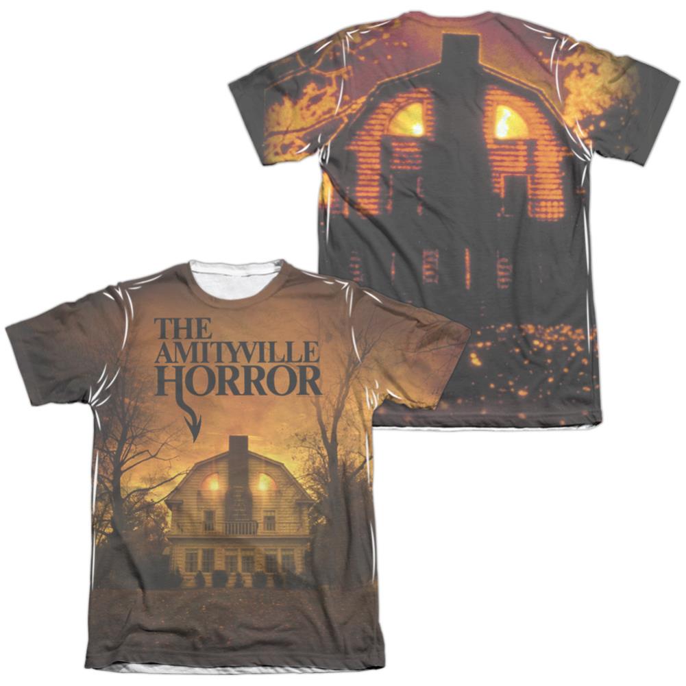 Amityville Horror House (Front/Back Print) Men's Regular Fit Poly Cotton Short-Sleeve T-Shirt
