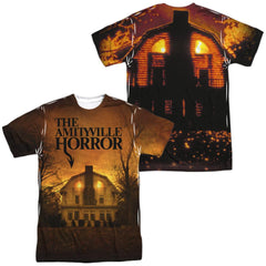 Amityville Horror House (Front/Back Print) Men's Regular Fit Polyester Short-Sleeve T-Shirt