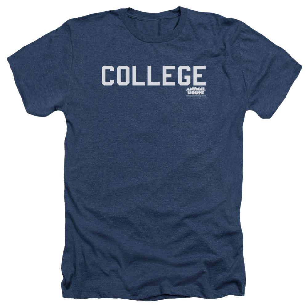Animal House College Men's 30/1 Heather 60 40 Poly Short-Sleeve T-Shirt