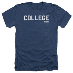 Animal House College Men's 30/1 Heather 60 40 Poly Short-Sleeve T-Shirt