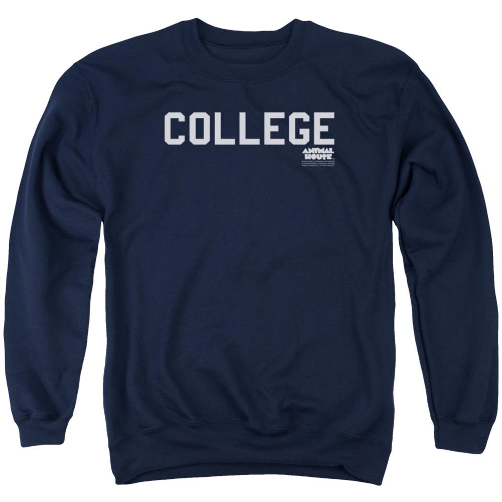 Animal House College Men's Crewneck 50 50 Poly Long-Sleeve T-Shirt