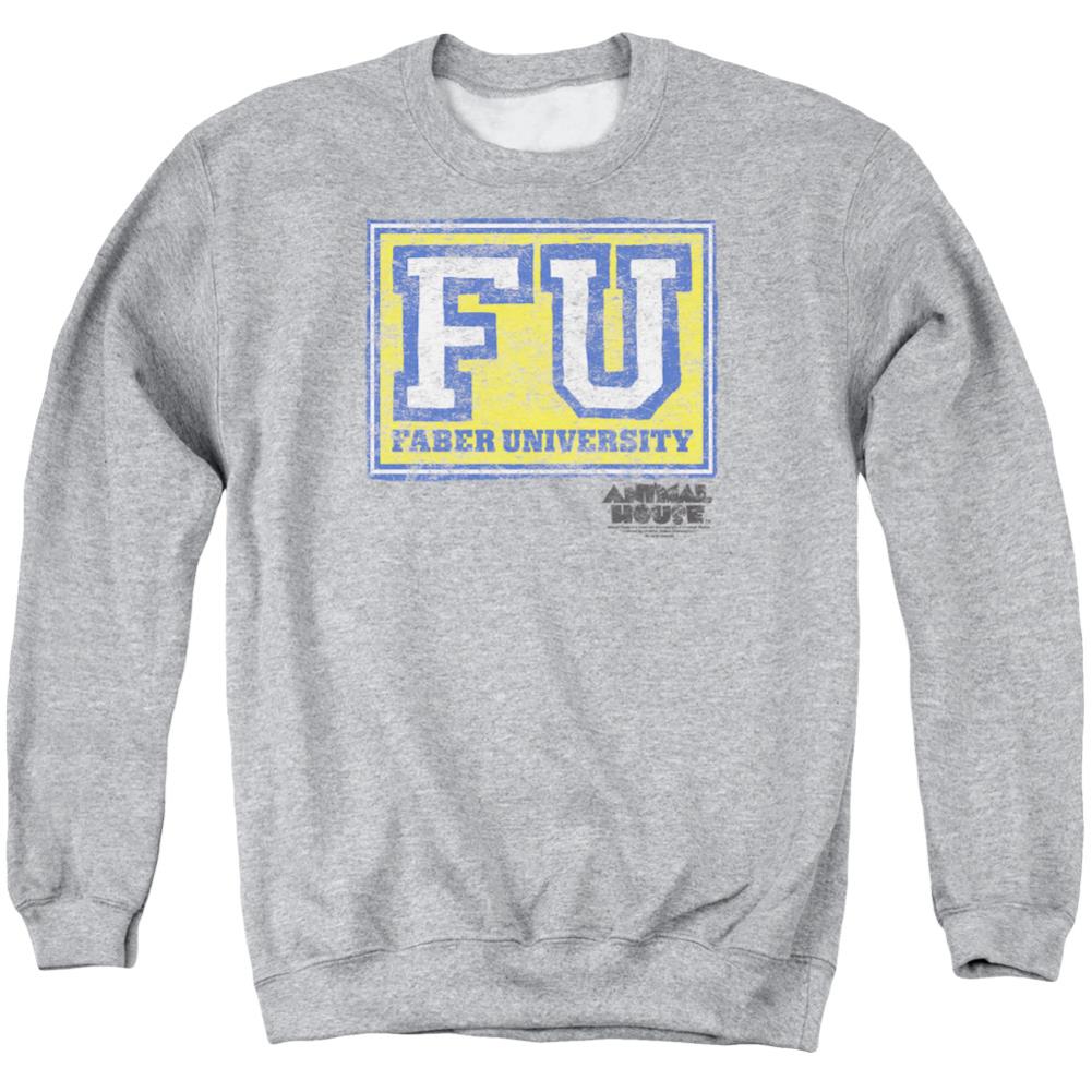 Animal House Faber University Men's Crewneck 50 50 Poly Long-Sleeve T-Shirt