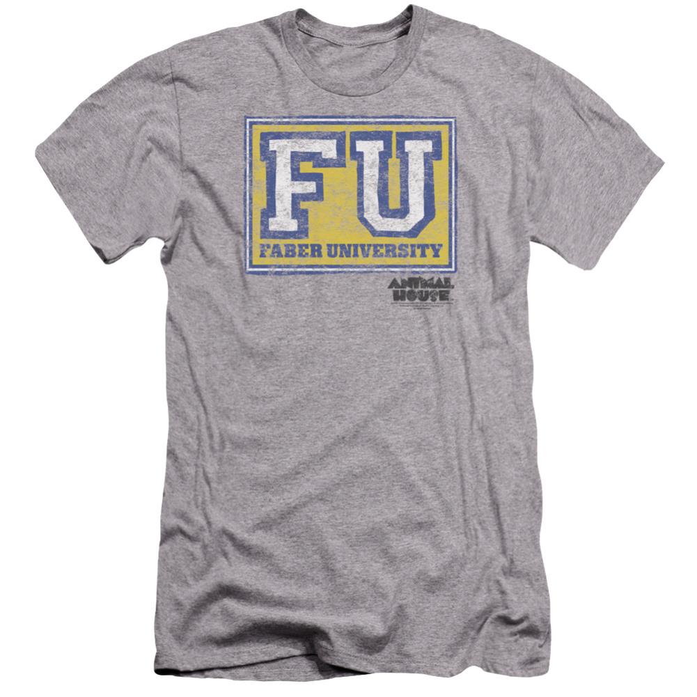 Animal House Faber University Men's Ultra-Soft 30/1 Cotton Slim Short-Sleeve T-Shirt