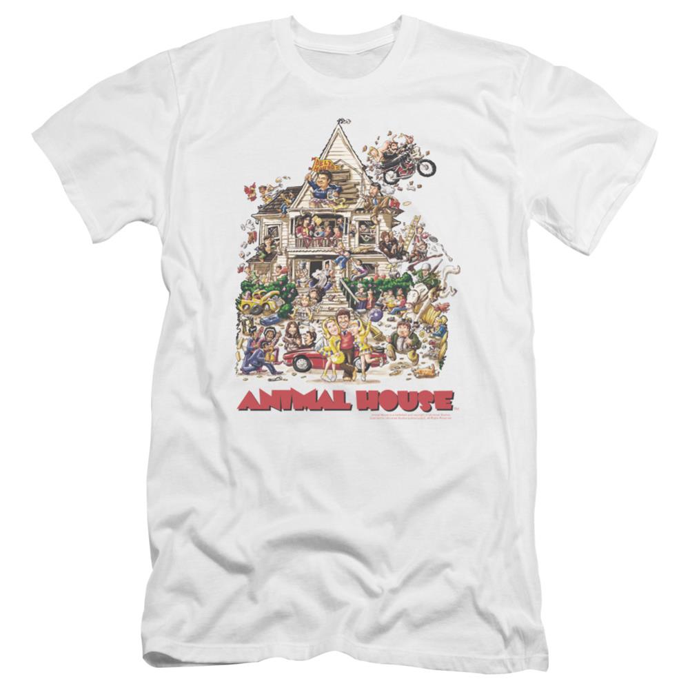 Animal House Poster Art Men's Ultra-Soft 30/1 Cotton Slim Short-Sleeve T-Shirt