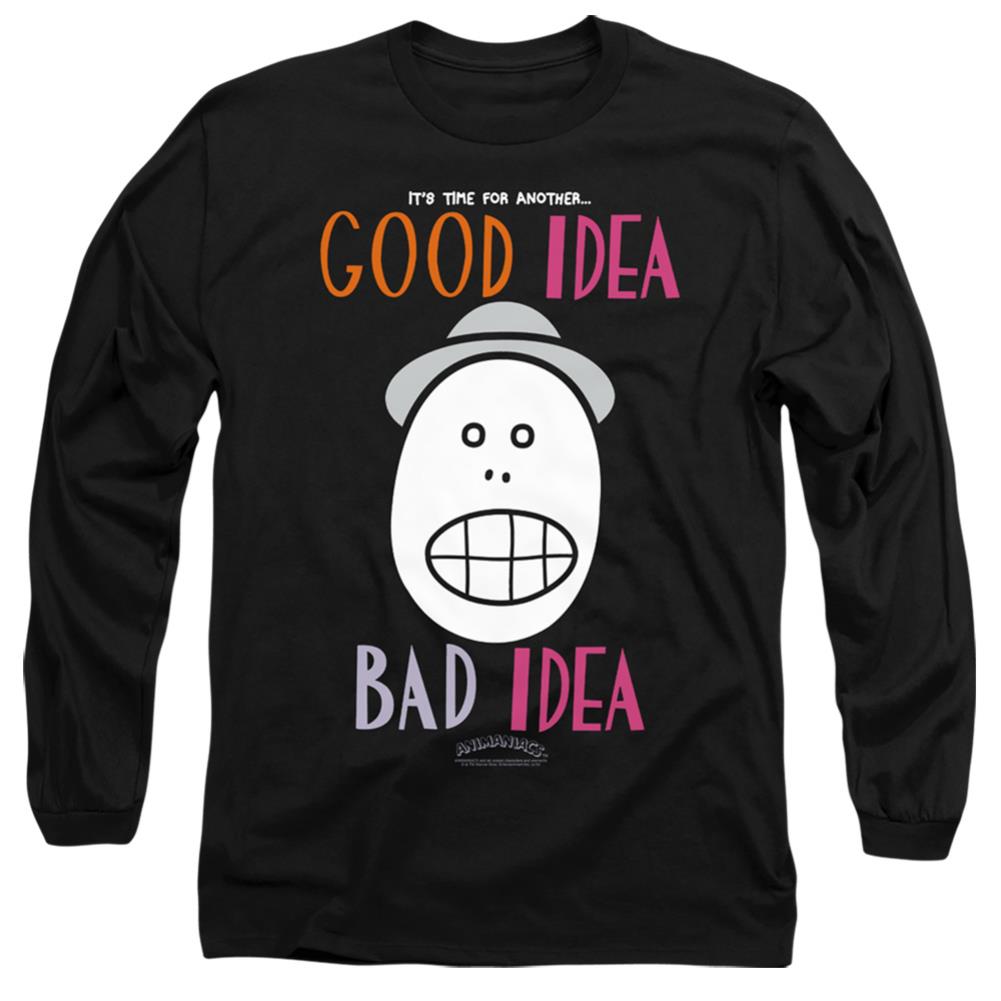 Animaniacs Good Idea Bad Idea Men's 18/1 Cotton Long-Sleeve T-Shirt
