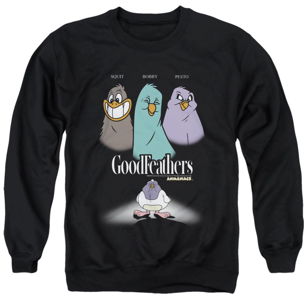 Animaniacs Goodfeathers Men's Crewneck 50 50 Poly Long-Sleeve T-Shirt