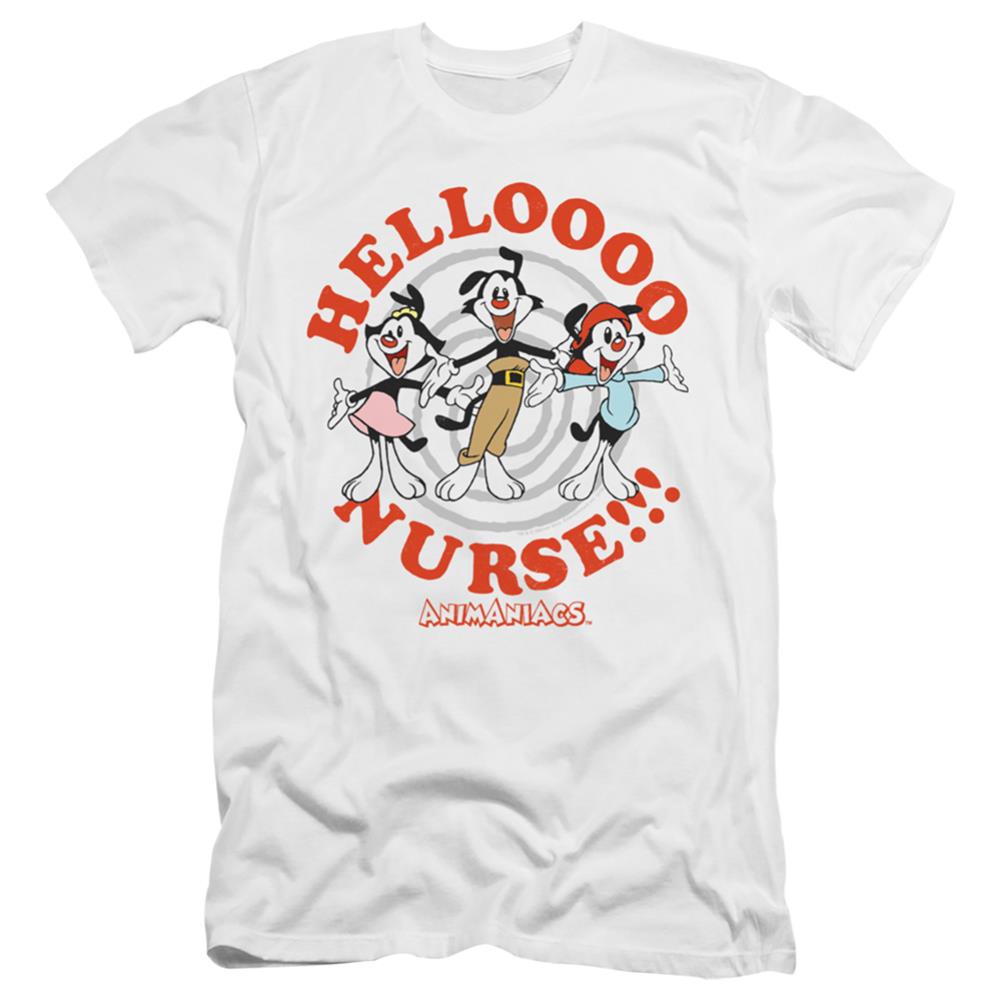 Animaniacs Hello Nurse Men's Ultra-Soft 30/1 Cotton Slim Short-Sleeve T-Shirt