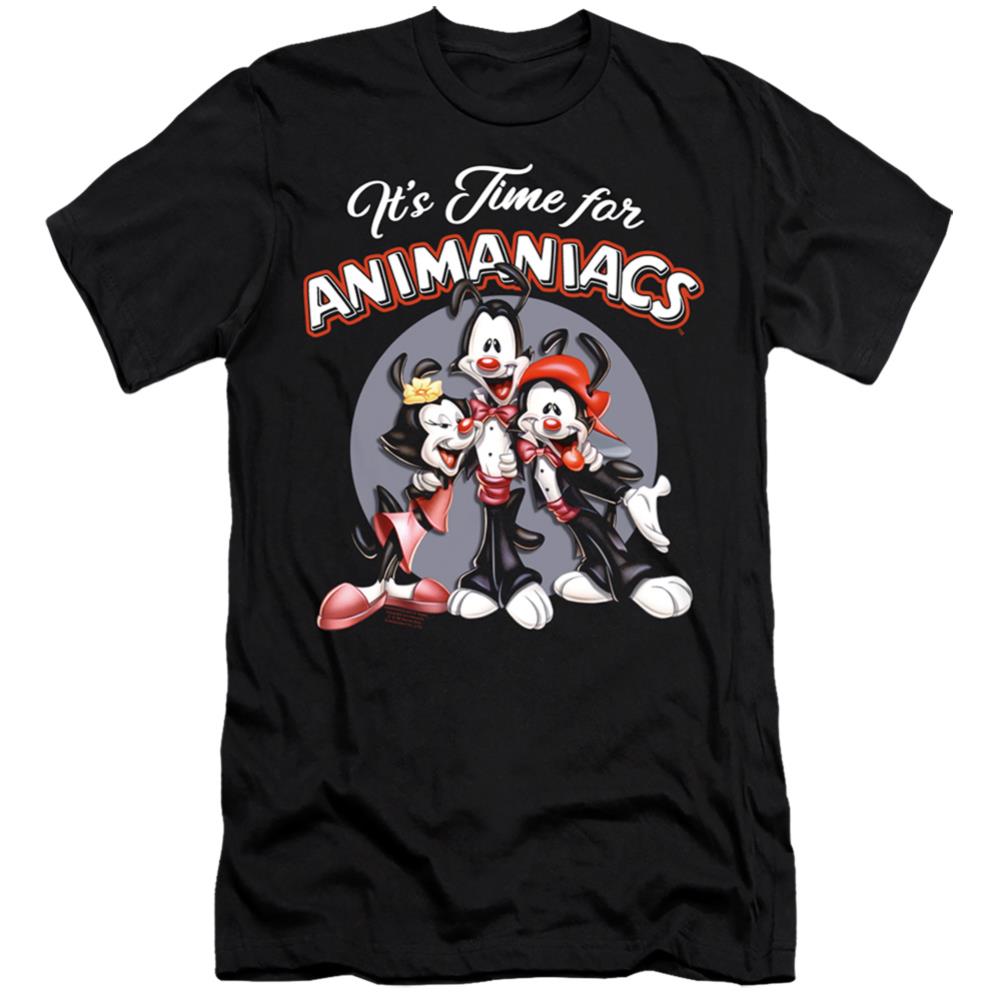 Animaniacs Its Time For Men's Ultra-Soft 30/1 Cotton Slim Short-Sleeve T-Shirt