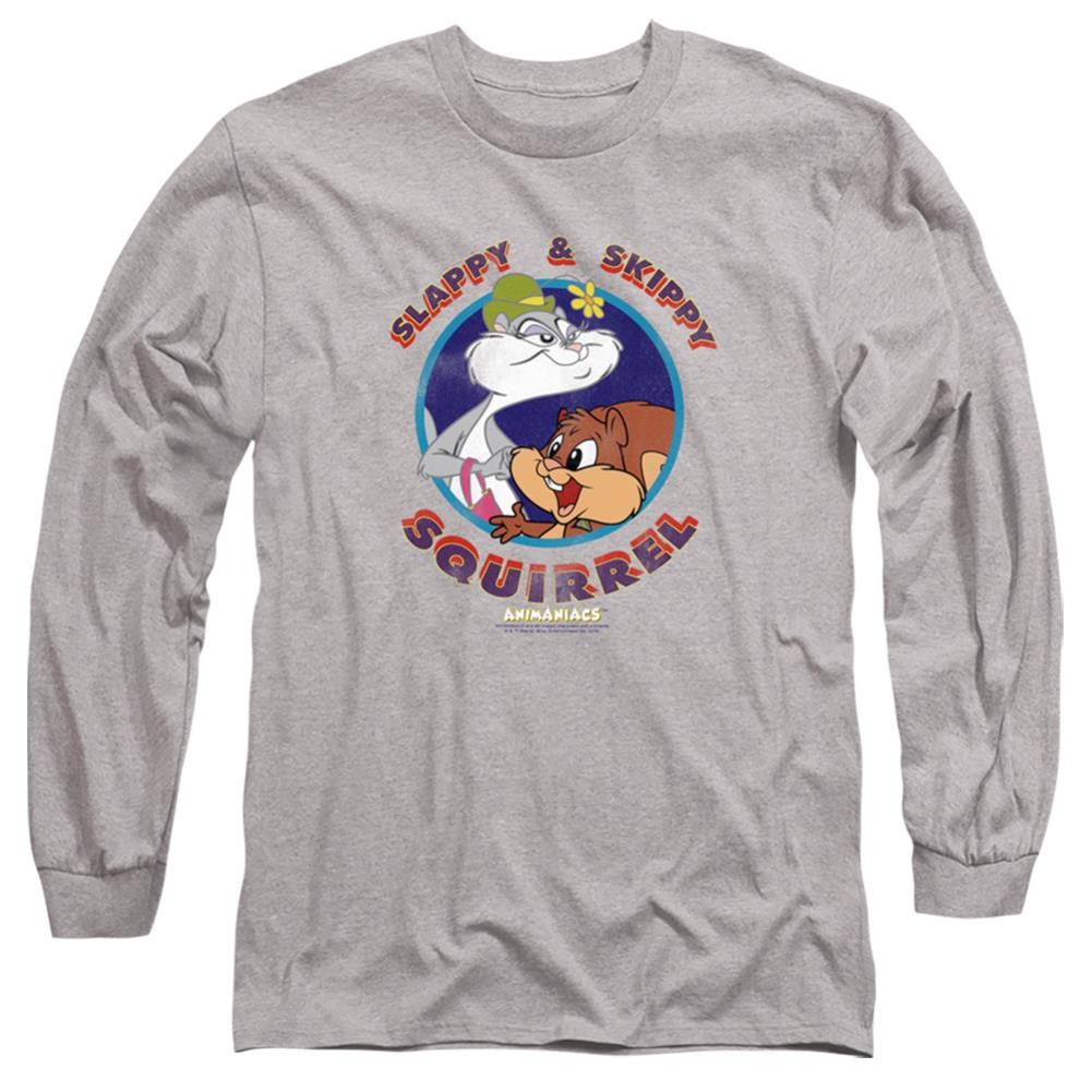 Animaniacs Slappy And Skippy Squirrel Men's 18/1 Cotton Long-Sleeve T-Shirt