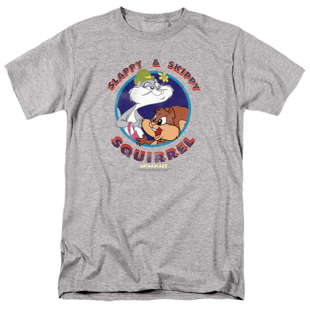 Animaniacs Slappy And Skippy Squirrel Men's 18/1 Cotton Short-Sleeve T-Shirt