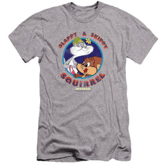 Animaniacs Slappy And Skippy Squirrel Men's Ultra-Soft 30/1 Cotton Slim Short-Sleeve T-Shirt