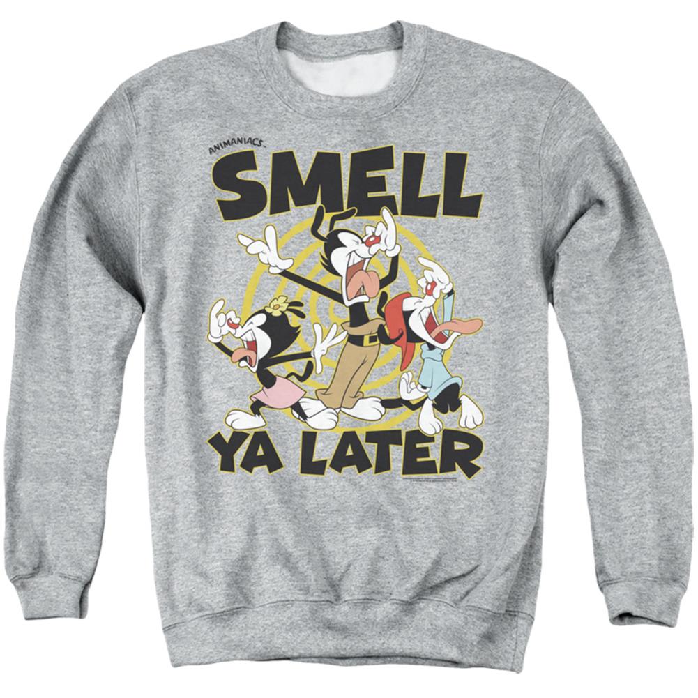 Animaniacs Smell Ya Later Men's Crewneck 50 50 Poly Long-Sleeve T-Shirt