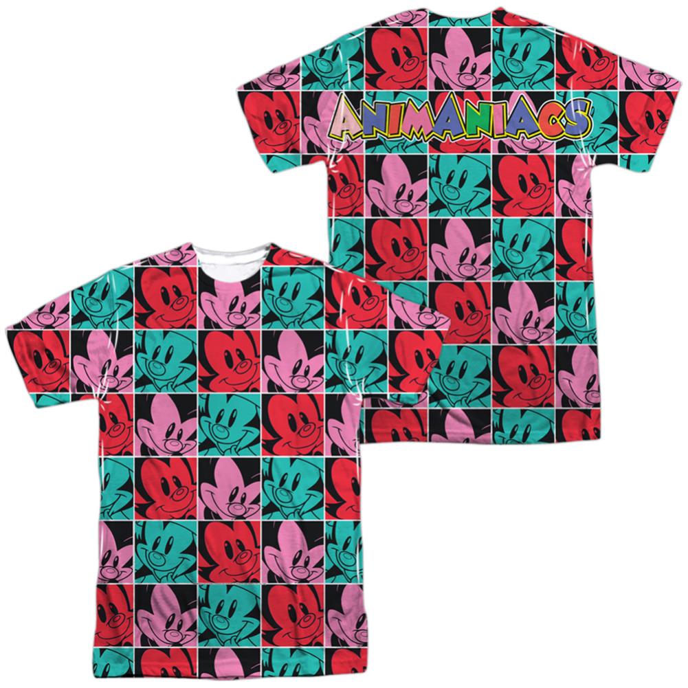 Animaniacs Squares (Front/Back Print) Men's Regular Fit Polyester Short-Sleeve T-Shirt