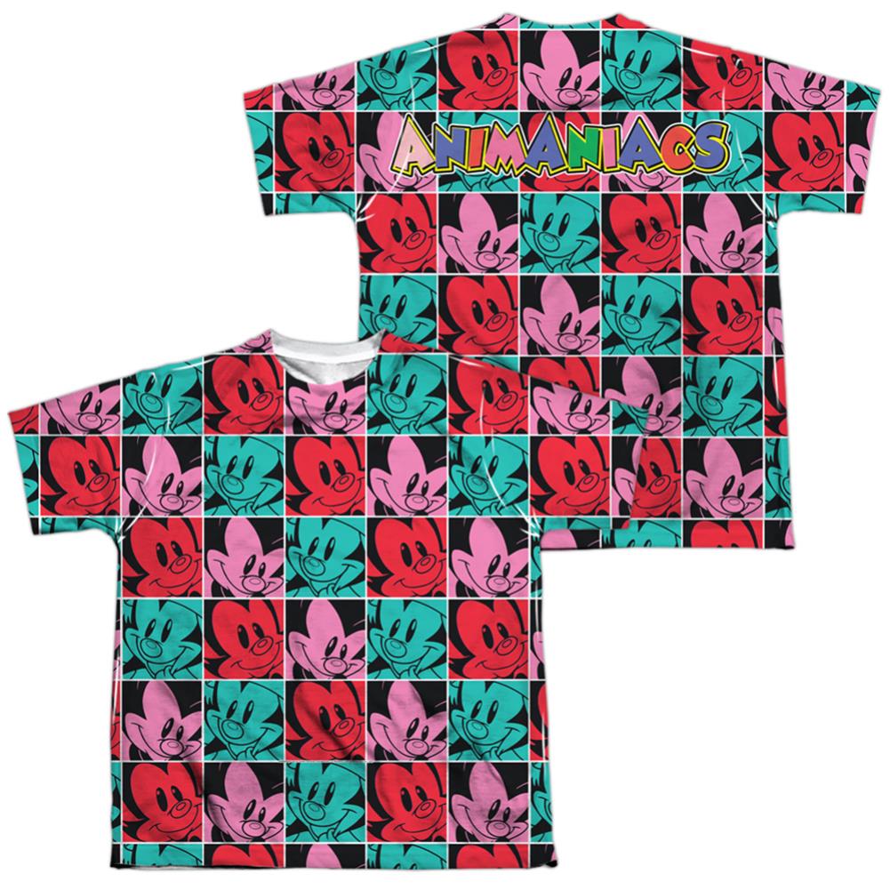 Animaniacs Squares (Front/Back Print) Youth Regular Fit Poly Short-Sleeve T-Shirt