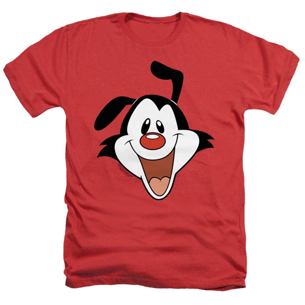 Animaniacs Yakko Head Men's 30/1 Heather 60 40 Poly Short-Sleeve T-Shirt