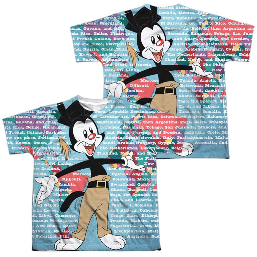 Animaniacs Yakko World (Front/Back Print) Youth Regular Fit Poly Short-Sleeve T-Shirt