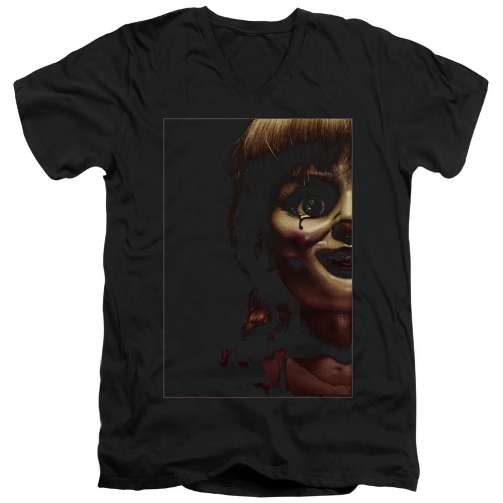 Annabelle Doll Tear Men's 30/1 Cotton Slim V-Neck T-Shirt