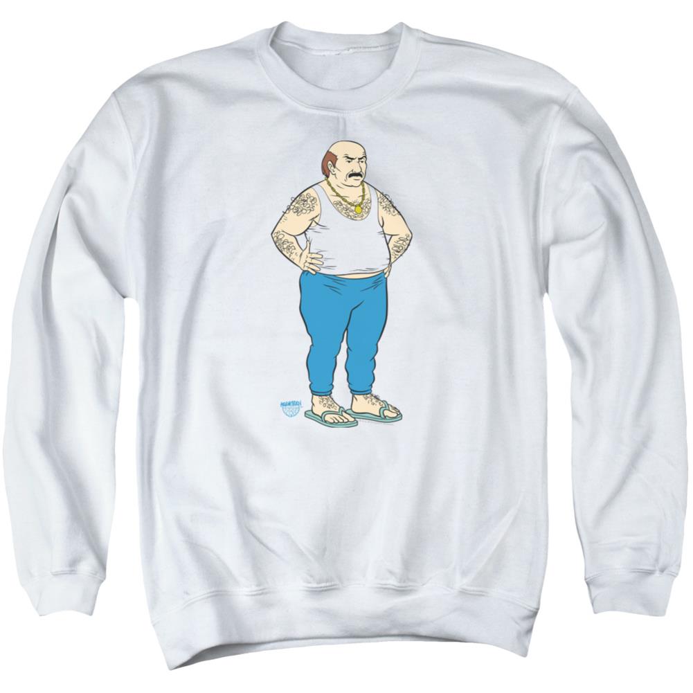 Aqua Teen Hunger Force Carl Men's Crewneck 50 50 Poly Long-Sleeve T-Shirt
