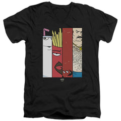Aqua Teen Hunger Force Group Tiles Men's 30/1 Cotton Slim V-Neck T-Shirt