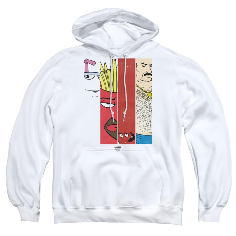 Aqua Teen Hunger Force Group Tiles Men's Pull-Over 75 25 Poly Hoodie