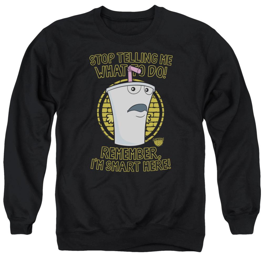 Aqua Teen Hunger Force Stop Men's Crewneck 50 50 Poly Long-Sleeve T-Shirt