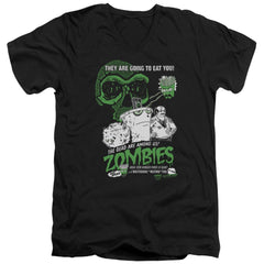 Aqua Teen Hunger Force Zombies Men's 30/1 Cotton Slim V-Neck T-Shirt